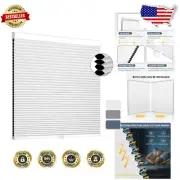 Spring-Loaded Blackout Window Shades - Noise-Reducing Cordless Honeycomb Design