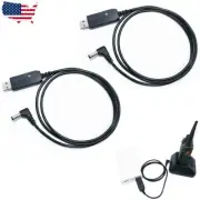 2X 3.5mm USB Charger Cable BaoFeng UV-5R CH-5 UV-82 CH-8 UV-9R CHR-9700 Radios