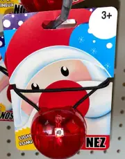 Rudolph Light-Up Red Nose with Elastic Strap Ages 3+