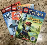LEGO BRICKMASTER BOOKS LOT of (3) NINJAGO CHIMA