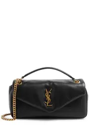 Saint Laurent Mono Small Leather Shoulder bag - Black ONE SIZE