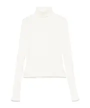 ribbed roll-neck top S,L,M white