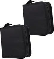 Cabilock 2pcs Capacity CD Storage Bag Oxford Cloth Organizer for Discs and Portable Disc Container for Home Car Movie Nights