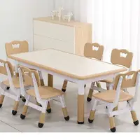 在飛比找蝦皮購物優惠-【現貨】升降桌 升降學習桌 書桌 幼儿園桌子 可升降兒童塑膠