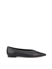 Locke Flat Pumps - Black Leather