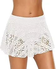[Generic] Sunflower Bathing Suit Top Plus Size Swim Crochet Short Women's Skirted Swimwears Tankinis Set Sunflower Swimsuits for Big Girls
