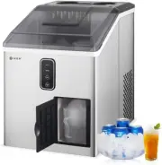 IKER Ice Makers Countertop 2 in 1 Ice Maker & Shaver Machine-33lbs/24H 12 Bul...