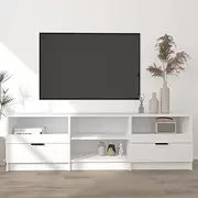 TV Cabinet, Entertainment Unit TV Stand TV Unit TV Cabinet White 150x33.5x45 cm Engineered Wood