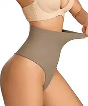 [Becotal] Women's Tummy Control Bodice Pants High Waist Shapewear Seamless Strong Shaping Abdominal Control Underwear Bodice Briefs Thong Figure Shaping Tummy Control Trousers for Women Breathable