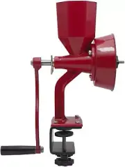 WONDERMILL Manual Hand Grain Mill Red Wonder Junior Deluxe for Dry and Oily G...