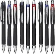 Uni Ball Colour Pack Jetstream Retractable Broad Rollerball Pen 1mm Nib Tip Waterproof Lightproof Fast Drying Pigment Ink SXN-210 (3 Of Each Colour Red Blue Black - 9 Pens)