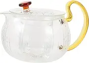 IMIKEYA 1Pc Heat Resistant Glass Teapot with Filtering Practical Office Teapot for Loose Leaf Tea Elegant Design for Home and Office Use