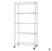 Trinity Basics EcoStorage 5 Tier Shelving Rack Chrome