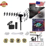 Weatherproof Outdoor HD Antenna with 200 Mile Range & Adjustable Directionality