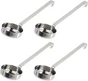 KICHOUSE Stainless Steel Pizza Sauce Spoon 4 Piece Set Ladles for Serving Online Kitchenware Measuring Spoon Soup Ladle Versatile for Home Professional