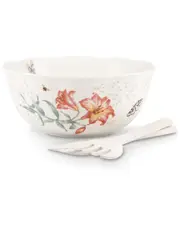 Lenox Butterfly Meadow Salad Bowl & Servers