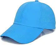 [Tisoloow] Cross Hat Womens Baseball Cap Cross Ponytail Hat High Messy Bun Hats Adjustable Quick Drying Mesh Hat