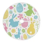 Easter Egg Rabbit Bunny Christmas Tree Skirt Double Layers Fine Tree Skirt fo...