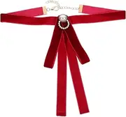 [TEMPNAP] Bow Tie Bow Hair Ties Pre Tux Tie Uniform Bow Tied Uniform Tie Lady Tie Neck Belt Jewelry Black Bow Brooch Blue Tie Imitation Pearl Tie Faux Pearl Tie Zinc Alloy Red