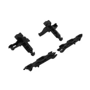 1Set Automobile Front Hood Bonnet Lower Latch Release Handle Set for Smart for Fortwo 451 2013-2014 Black