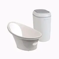 在飛比找momo購物網優惠-【Shnuggle】月亮澡盆2件組 優惠組合(月亮澡盆+尿布