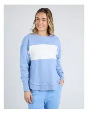[Foxwood] Simplified Tonal Crew Sweaters in Blue
