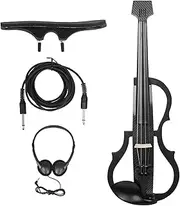 [Vaveren] Full Size 4/4 Electric Violin Advanced String Instrument Nice Gift with Shoulder Rest for Violin Lover Teens Beginners Adults, D