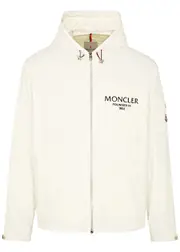 Moncler Granero Logo Hooded Nylon Jacket - White - 2 (UK38 / M) 2 (UK38 / M)