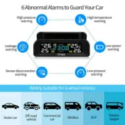 Wireless Solar TPMS LCD Car Tire Pressure Monitoring System 4-External .