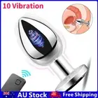 Metal Vibrating Butt Plug Anal Vibrator Prostate Massager Sex Toy Remote Control