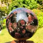 12.36LB Natural Firework red garnet quartz polished sphere crystal ball healing