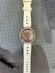 20mm WHITE Vulcanized Caoutchouc Racing Omega "Mission to Jupiter" SWATCH