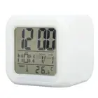Kids Digital Clock LED 7 Colors Night Glowing Temperature LED Clock
