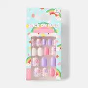 OXX Junior 24 Pack Kids Pre-Glued Stick-On Nails - Oopsy Daisy