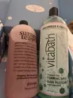 Philosophy SUMMER TEA SPRITZER & Vitabath Cucumber Bath SHOWER GEL 64oz 38 oz