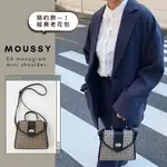 🐈快來帶走我的二手衣🐈 日本正品 MOUSSY 簡約款 黑色老花包 EA MONOGRAM MINI SHOULDER