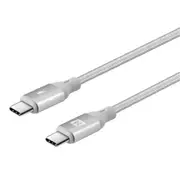 Momax 100W USB-C Cable - 1.2m - Silver PD Fast Charging - E-Marker Chip - Braided - Samsung Super Fast Charging [DC19S]