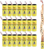 [WD&CD] 22 Pieces Fly Paper Rolls, Pesticide Free Sticky Fly Tape Catchers Set Fly Catcher Tape Against Insects Such as Flies for Indoor and Outdoor Use, Yellow