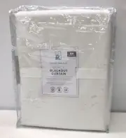 NEW Pottery Barn KIDS Quincy Cotton Canvas 44 x 84" BLACKOUT Curtain Panel~White