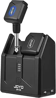 Mingzhe 5.8G Wireless Guitar System Transmitter Receiver Set with Charging Compartment Digital Wireless Audio Guitar Transceiver System for Electric Guitar Plug and Play 48K/24bit Real-time Transmissi