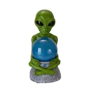 Pacific Giftware Green Alien Figurine with Orb Unique Space-Themed Sculpture ...
