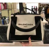 在飛比找蝦皮購物優惠-BALENCIAGA 帆布包 小款 NAVY CABAS X