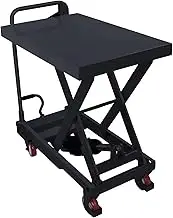 Trolley on Wheels Hydraulic Scissor 500 Lbs Capacity, Cart Lift Table Cart 28.5-Inch Lifting Height, Elevating Trolley
