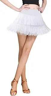 [ELLYDOOR] Fringe Dance Skirts for Women Teens Ballroom Latin Salsa Skirt Festive Rave Sexy Mini Shorts Skirt