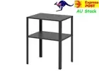 IKEA KNAR 42x34cm Bedside Table Black Metal Cabinet Side Nightstand Bedroom