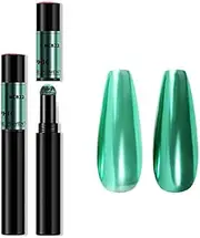Warm Girl Chrome Air Cushion Nail Magic Powder Pen, Holographic Glitter Laser Rainbow Effect and Long Lasting, DIY Nail Art Powder Decoration Pen#14