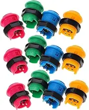 Yardwe 12PCS Push Button Switch for Street Video Games Easy to Install Game Controller Accessories Quality Assured Keyboard Switches for DIY Projects