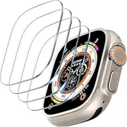 USTIYA 4x Glass for Apple Watch Ultra 2 y 1 49mm Screen Protector templado Glass