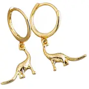 ANYCO Earrings Gold Plated Simulation Bohemian Cute Pendant Dinosaur Stud For Women Girl Teen Fashion Stylish Accessories Jewelry Gifts