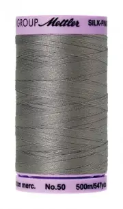 Mettler Silk-Finish 50wt Solid Cotton Thread 547yd/500M Rain Cloud #9104-0322